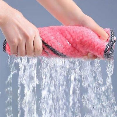 5pcs Household Kitchen Rags Gadgets Microfiber Towel Cleaning Cloth Non-stick Oil Thickened Cleaning Cloth Can Absorb Washing