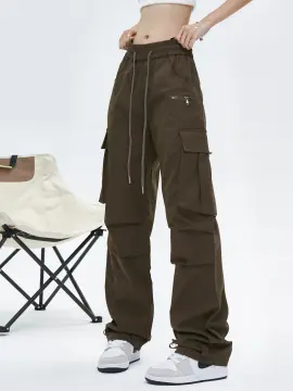 y2k Black cargo pants for girls women Korean style high waist loose sports  street jazz dance trousers
