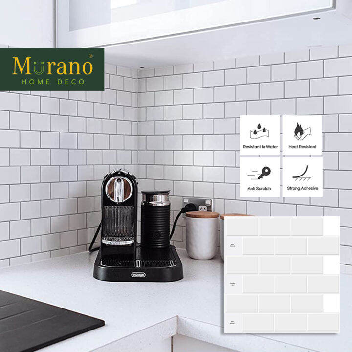 SIV Kitchen Wallpaper 3D Backsplash Subway Tiles Sticker Bathroom