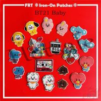 【hot sale】 ✳✱✶ B15 ☸ BT21 Baby BTS Bangtan Boys Album Dynamite Iron-on Patch ☸ 1Pc Iron on Sew on Badges Patches DIY Embroidery Patch