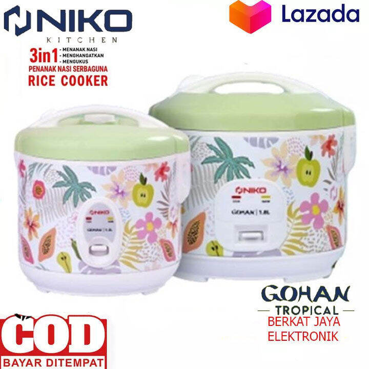 HARGA PROMO!! Rice Cooker Niko GOHAN Tropical 1.2 Liter - Penanak Nasi