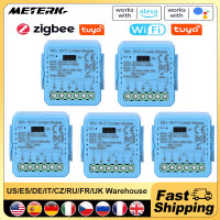 QS-Zigbee Wifi-ECC02 Tuya Zigbeewifi ม่านสวิทช์โมดูลสำหรับลูกกลิ้งชัตเตอร์ผ้าม่านมอเตอร์สมาร์ทหน้าแรก Home Alexa ควบคุม