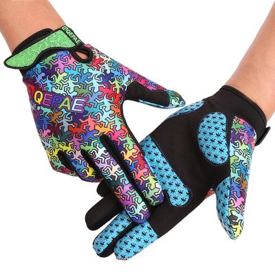 hotx【DT】 Qepae Cycling Gloves MTB Half Anti-slip Shockproof Gel Breathable Lycra Padded