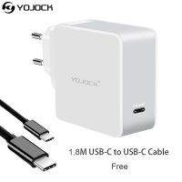 YOJOCK เครื่องชาร์จ USB Type-C 60W อะแดปเตอร์ติดผนังจัดส่งสำหรับ iPhone X/ 8 Plus/ 8 Macbook