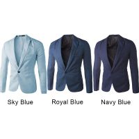 Men Business Formal Stylish Slim Fit One Button Blazer Suit Jacket Coat Tops