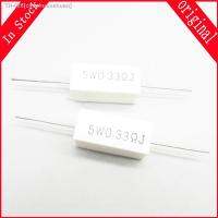 ❒ 10pcs 5W Cement resistance 0.1 10k ohm 5 0.22 0.33 0.5 1 10 100 1K 10K ohm 0.1R 0.22R 0.33R 0.5R 1R 10R 100R