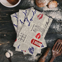 London Newspaper Kitchen Towel Set Cleaning Cloth Kitchen Accessories Dish Washing Cloth Household Decoracion