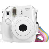 【New-store】 Infinityclicks Fujifilm Instax Mini 9เคสใสพลาสติกคริสตัลฝาครอบกล้องเคสกระเป๋าพร้อมสายรัดสำหรับ Fujifilm Instax Mini 8/9/8 +