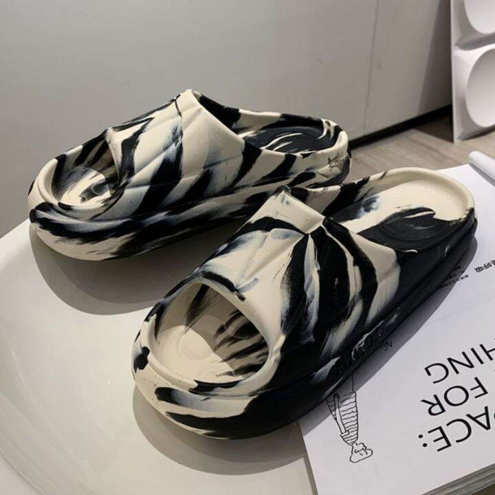 ขายดีที่สุด-ioztt2023-yasuk-fashion-personality-tie-dye-indoor-and-slippers-ladies-sandalias-thick