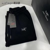 Arcteryx กางเกงวอร์มหลวมขนาดใหญ่ปักลายสำหรับผู้ชาย,กางเกงขาบานลำลองทันสมัยกางเกงกีฬาแบบหนัก