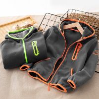 ZZOOI Zip Hooded Brand Full Windproof Fleece Child Coat Contrast Baby Boys Jackets Kids Outfits Children Outerwear 3-14 Years