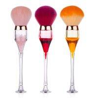 【cw】 Wine Glass Foundation Blush Make Up Set Very Soft Big Size Face Makeup Brushe 【hot】