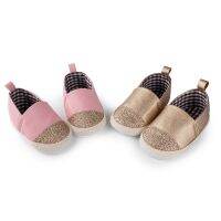 KIDSUN Newborn Baby Shoes Infant Girls Toddler First Walkers PU Leather Cotton Sole Non-slip Flat Casual Crib Shoes Outdoor