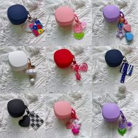 Cute Case For Samsung Galaxy Buds 2 / 2 Pro Flower Case with Keychain Soft Silicone Cover for Samsung Buds Live Buds2 Wireless Earbud Cases