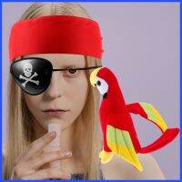 1 ชุดการ์ตูนนกแก้วโจรสลัดคอสเพลย์ Props Head Bandana Eye Patches Pirate Dress Up อุปกรณ์เสริม