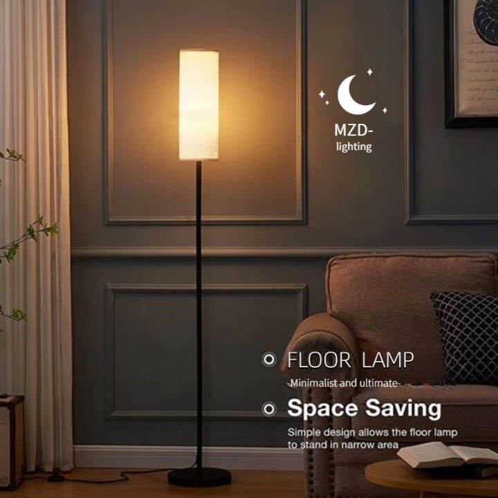 MZD【3 Colors Bulb】Light Luxury LED Bedside Floor Lamp Simple Modern