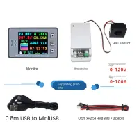 VAC8810F 2.4 Inch Wireless Voltage Meter +Measurement Box Coulometer Capacity Power Detector 120V 100A LCD Monitor