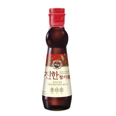 น้ำมันงา น้ำมันงาคั่ว เกาหลี Sesame Oil100%  CJ BEKSUL Premium Sesame Oil 320ml 참기름