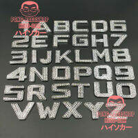 อักษร A-Z และตัวเลข 0-9 โลโก้ แบบเพชร บรรจุ1ตัว ให้เลือก ขนาด 3.5x3.0เซนติเมตร ราคาตัวละ 99 บาท วัสดุสแตนเลสฝังเพชร ตาปองประดับยนต์