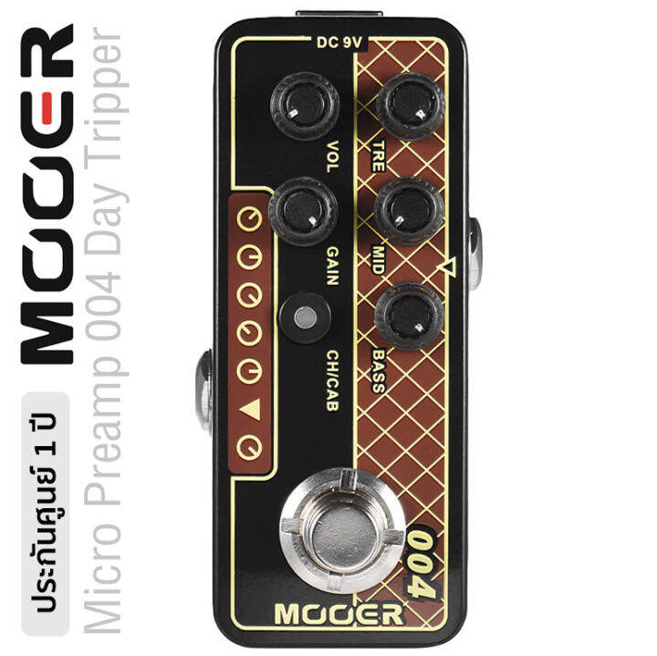 mooer-micro-preamp-004-day-tripper-เอฟเฟคกีตาร์-แบบปรีแอมป์-preamp-ไซส์มินิ-ขนาดเล็ก-โทนเสียง-vox-ac30-มีให้เลือก-2-channel-amp-โหมด-cabsim-ในตัว