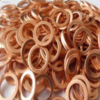 ∈∋ 20/50pcs M6 M8 M10 M12 M14 M16 M18 M20Solid Copper Washer Flat Ring Gasket Spacer Washers Fastener Hardware 10x14x1MM Mulit-Size