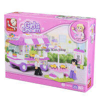 ProudNada Toys ของเล่นเด็กชุดตัวต่อเลโก้รถร้านค้า Sluban Girls Dream 102 PCS B0155