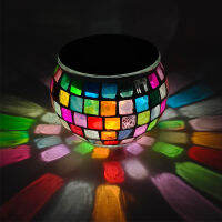 Mosaic Glass Solar Led Light Outdoor Courtyard Household Decoration Landscape Lighting Lawn Christmas Lights