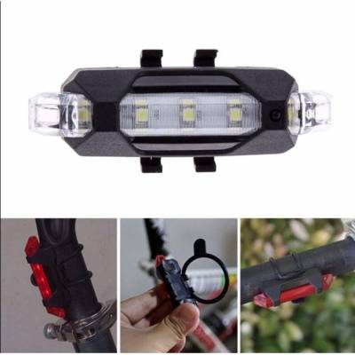 ไฟท้ายจักรยาน แบบชาร์จ USB ไฟจักรยาน แสงไฟ LED ชาร์จไฟผ่าน ไฟเตือนจักรยาน Bicycle warning light