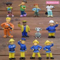 BASILBLA อะนิเมะ สำหรับเด็ก Penny PVC Doll Little Dog Officer Steele Fire Fighting Fireman Toys Action Figures Fireman Sam