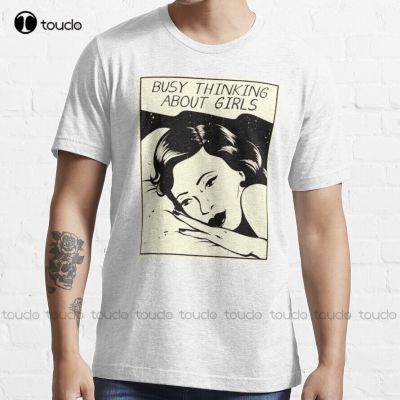 Copy Of Busy Thinking About Trending T-Shirt Alien&nbsp;Shirt Custom Gift&nbsp;Breathable Cotton&nbsp;Fashion Tshirt Summer&nbsp; Xs-5Xl Retro