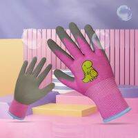 Kids/Toddler /Junior Garden Safety Rubber Coated Gloves, DIY, Age from Year 5 to Year 13, Palm Natural Latex Coated