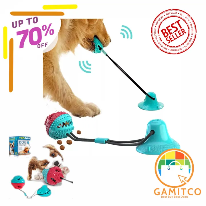 GAMITCO Smart Dog Suction Cup Dog Toy Self Playing Tug of War High