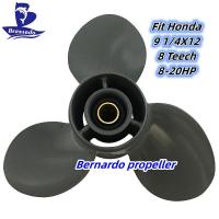 ใบพัดเรือ Bernardo 9 1/4X12พอดีกับ Honda Outboard เครื่องยนต์8 9.9 15 20เครื่องยนต์แรงม้าสกรูอะลูมินัมอัลลอย3ใบมีด8ฟันเฟือง RH