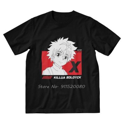 Harajuku Hunter X Hunter Killua Zoldyck T-Shirt Men T Shirt Hxh Anime Manga Tshirt Cotton Tee Top Gift Harajuku Streetwear