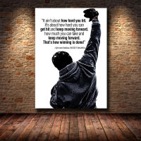 Black and White Rocky Balboa Boxing Bodybuild Poster Artwork Wall Art Picture Print Canvas Painting For Home Living Room Decor