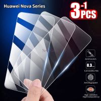 3Pcs Full Lite Screen Protector กระจกนิรภัยสำหรับ Huawei Nova Y70 Y90 Y61 10 9 8 8i 7 7i 6 5T 5i Pro SE Nova10 Pro Se ด้านหน้าฟิล์มกระจกนิรภัยฟิล์ม HD ฟิล์มฟิล์มแก้ว