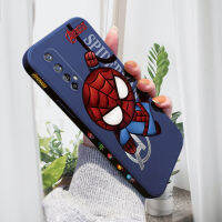 เคสมือถือ เคสโทรศัพท์ เคส Realme 7 Realme Narzo 20 Pro การ์ตูน Spider ด้านข้างออกแบบเคสมือถือ เคสโทรศัพท์ เคสขอบสี่เหลี่ยมรูปแบบ Liquid เคสมือถือ เคสโทรศัพท์ เคสซิลิโคนคลุมทั้งหมดกล้องเคสป้องกันทนแรงกระแทกเคสมือถือ เคสโทรศัพท์ เคสชาย