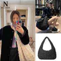 NALLCHEER pleated bag COS bag jennie กระเป๋าสะพายผญ กระเป๋าสะพาย กระเป๋าสะพายข้าง กระเป๋าสะพายข้างผู้หญิง กระเป๋าผ้า83006