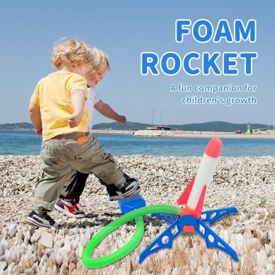 Rocket Air Pump Toy Foot Pump Rocket for Kids Outdoor Lawn Interaction Games Stomp Rocket Launcher Children Pedal Games Gift