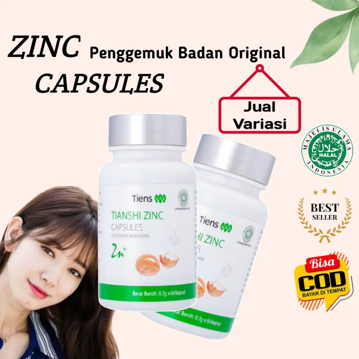 Zinc Capsules - Penggemuk Badan - Suplemen Penambah Berat Badan [1 ...