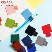 10pc Climemo nd Pen Clip, PU Leather Pen Holder, Self-adhesive Pencil Elastic Loop for Notebooks Journals Clipboards YB-1001