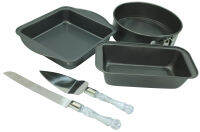 New Morning  5-piece Baking Tool Set ชุดถาดอบและมีดตัดขนม 5 ชิ้น NS22-Black