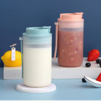 Bottle With Straw Plastic Sport Bottle For Kids Drinking Juice Milk Bottle Leakproof Drinkware Portable Travel With Cap