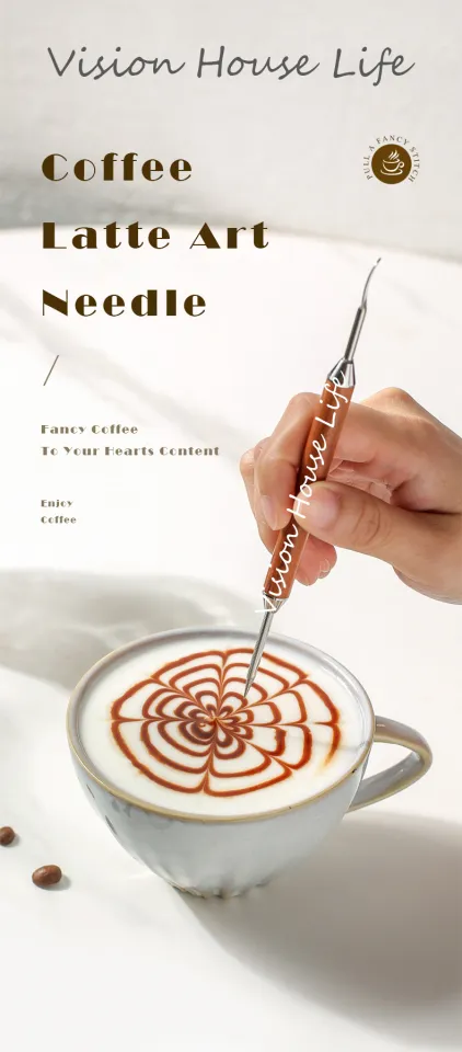 Stainless Steel Coffee Pull Flower Needle Coffee Foam Art Needle latte Pen  Needles Fancy Coffee Stick Barista Decorating Tools - Price history &  Review, AliExpress Seller - Shop5251236 Store