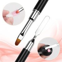 Nail Art Brush Acrylic UV GeL Extension Building Drawing Pen Brush Removal Spatula Stick Dual Ended Head Nail Pen Brush Tools Artist Brushes Tools