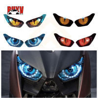 BuyV ไฟหน้ารถจักรยานยนต์สติกเกอร์ Cool 3D Eyes ไฟหน้าสติกเกอร์ Decals ป้องกันฟิล์มสำหรับ Yamaha XMAX 300 2017 2018 2019 2020