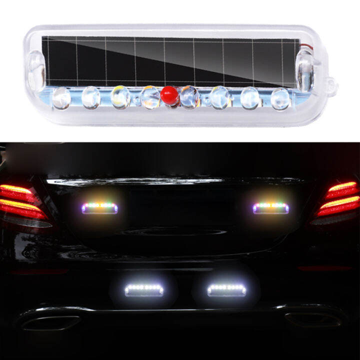 【In Stock】1pc Solar Led Car Burglar Alarm 10 Led AntiTheft Warning