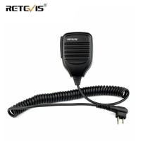 Retevis R-321 2Pin PTT ลำโพงไมโครโฟนสำหรับ Motorola GP68 GP300 DEP450สำหรับ HYT TC-500 TC-610เครื่องส่งรับวิทยุอุปกรณ์เสริม