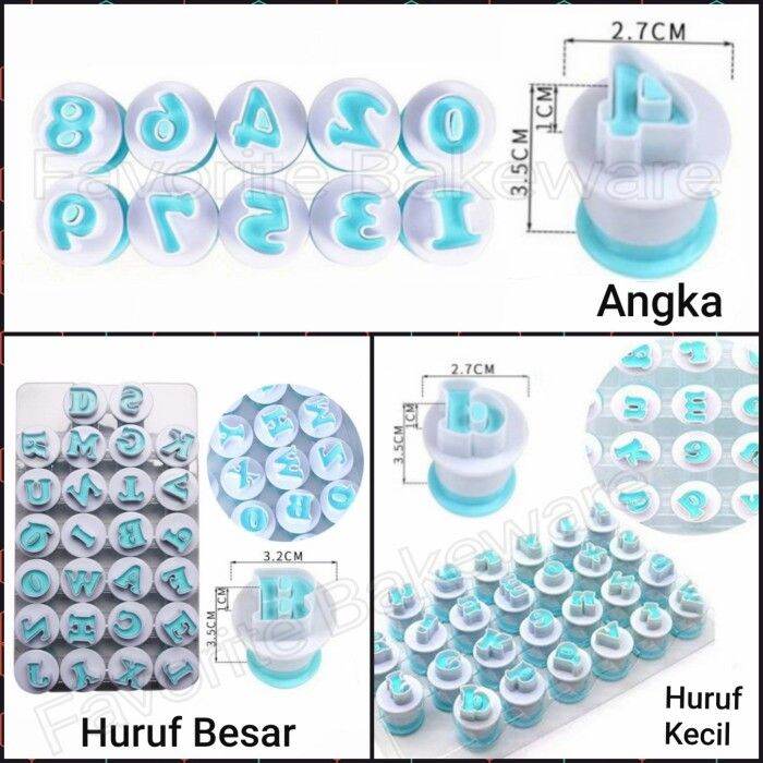 Cookie Cutter Alphabet Number Cetakan Kue Fondant Biskuit Huruf Angka