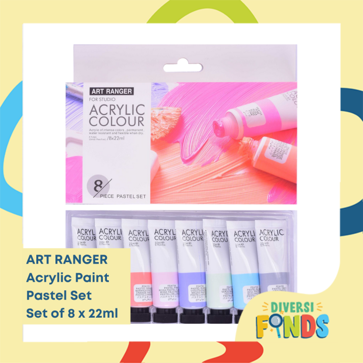 1 SET Art Ranger Acrylic Paint PASTEL SET 8 x 22ml Lazada PH